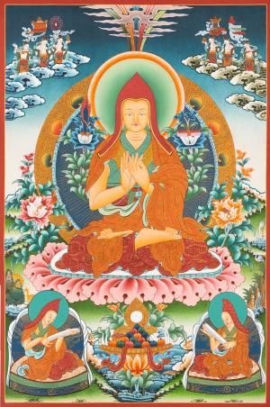 Tsongkhapa Thangka | Gelukpa Master | Dalai Lama's Teacher | Chongkhapa Guru